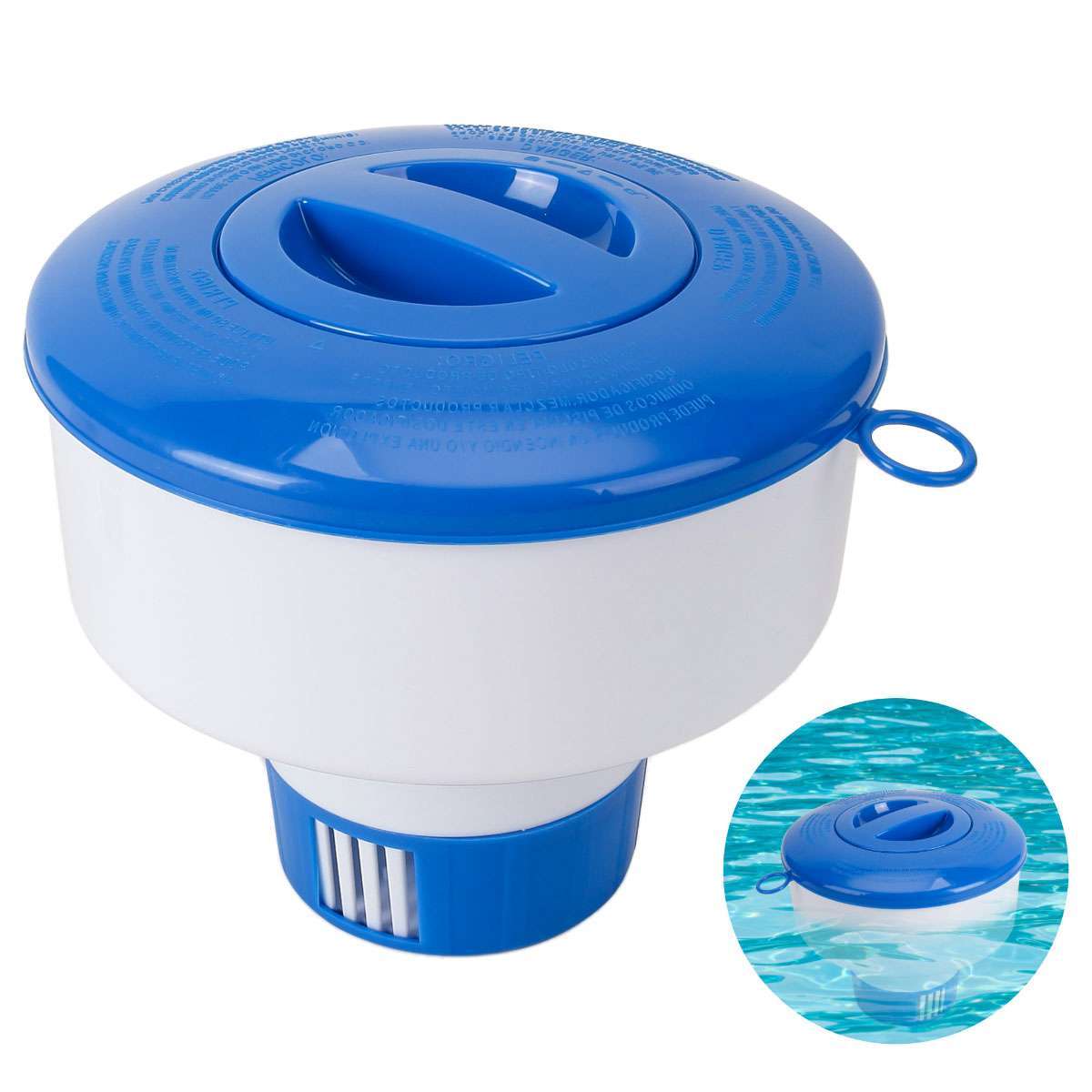 Floating Chlorine 3″ Tablet Swimming Pool Chemical 7″ Dispenser Collapsible Tank