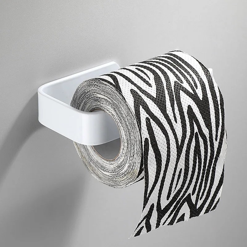 Holder Kitchen Roll Towel Paper Rack Under Cabinet Wall Toilet Self Adhesive