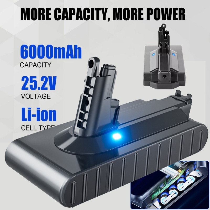25.2V 8 Ah Screw-In Replacement Battery For Dyson V11 Absolute Complete / Filter