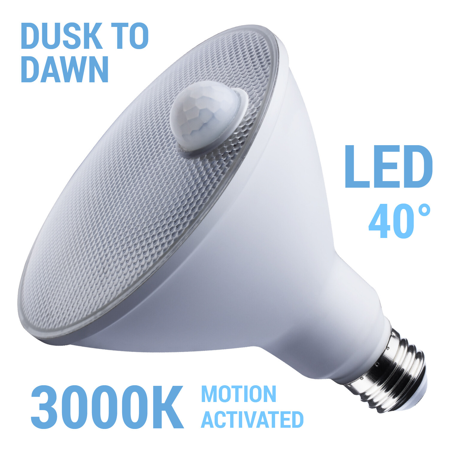 Motion Sensor Activated 40° Flood LED 120V 14W =100W PAR38 E26 3000K Soft White