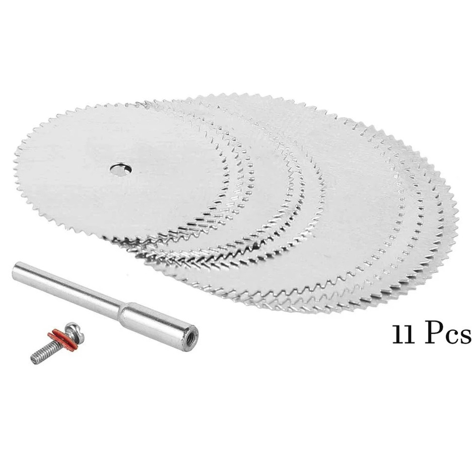 11Pcs Mini Circular Saw Blade Set: Precision Wood Metal Cutting Discs Kit – NEW