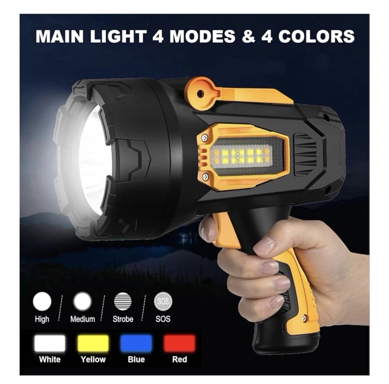 Rechargeable Super Bright Led Flashlight Handheld Spot Lights Outdoor