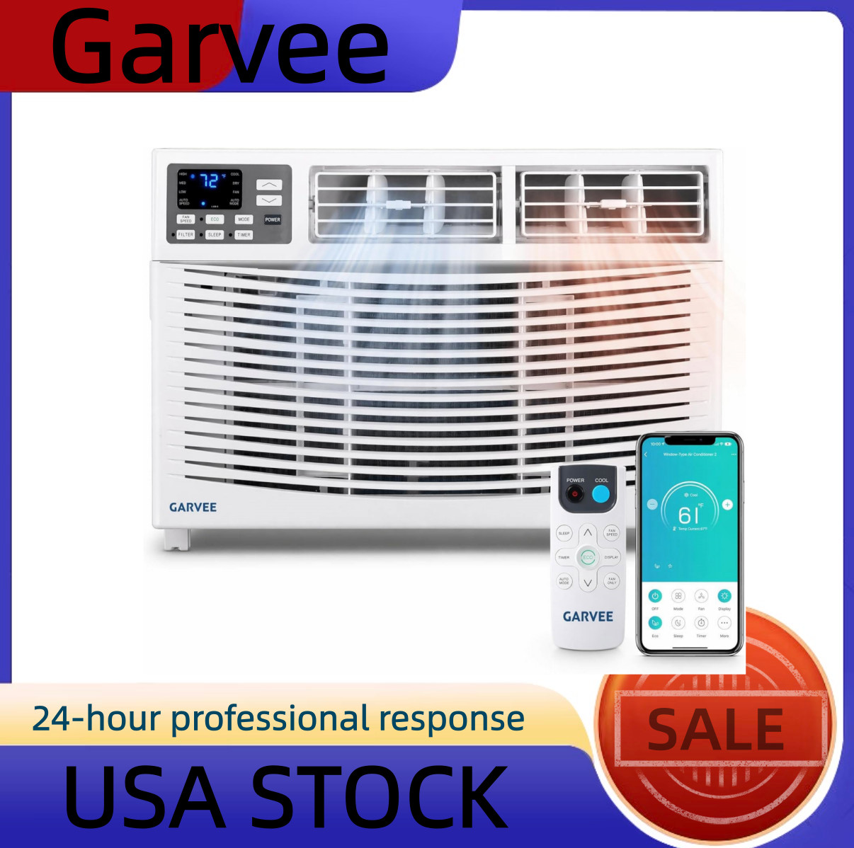 ❄️18000 BTU Window Air Conditioner and Heater Combo, Smart WiFi Voice Control AC