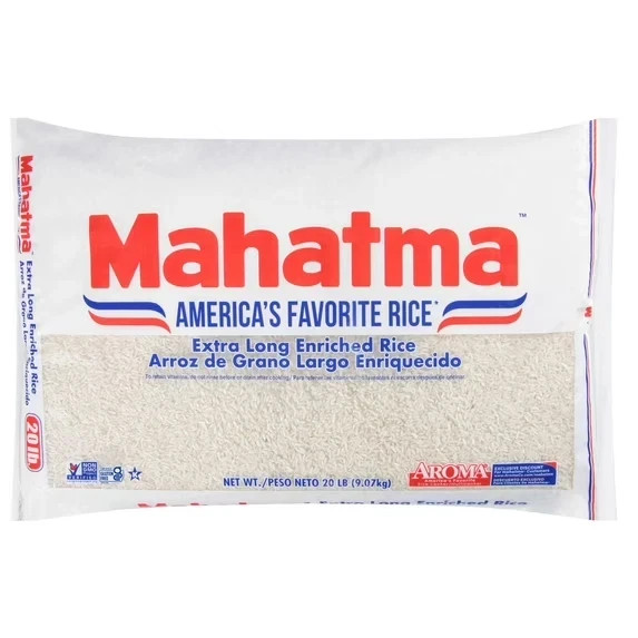 Mahatma Enriched Extra Long Grain White Rice 20 lb Bag fast shipping