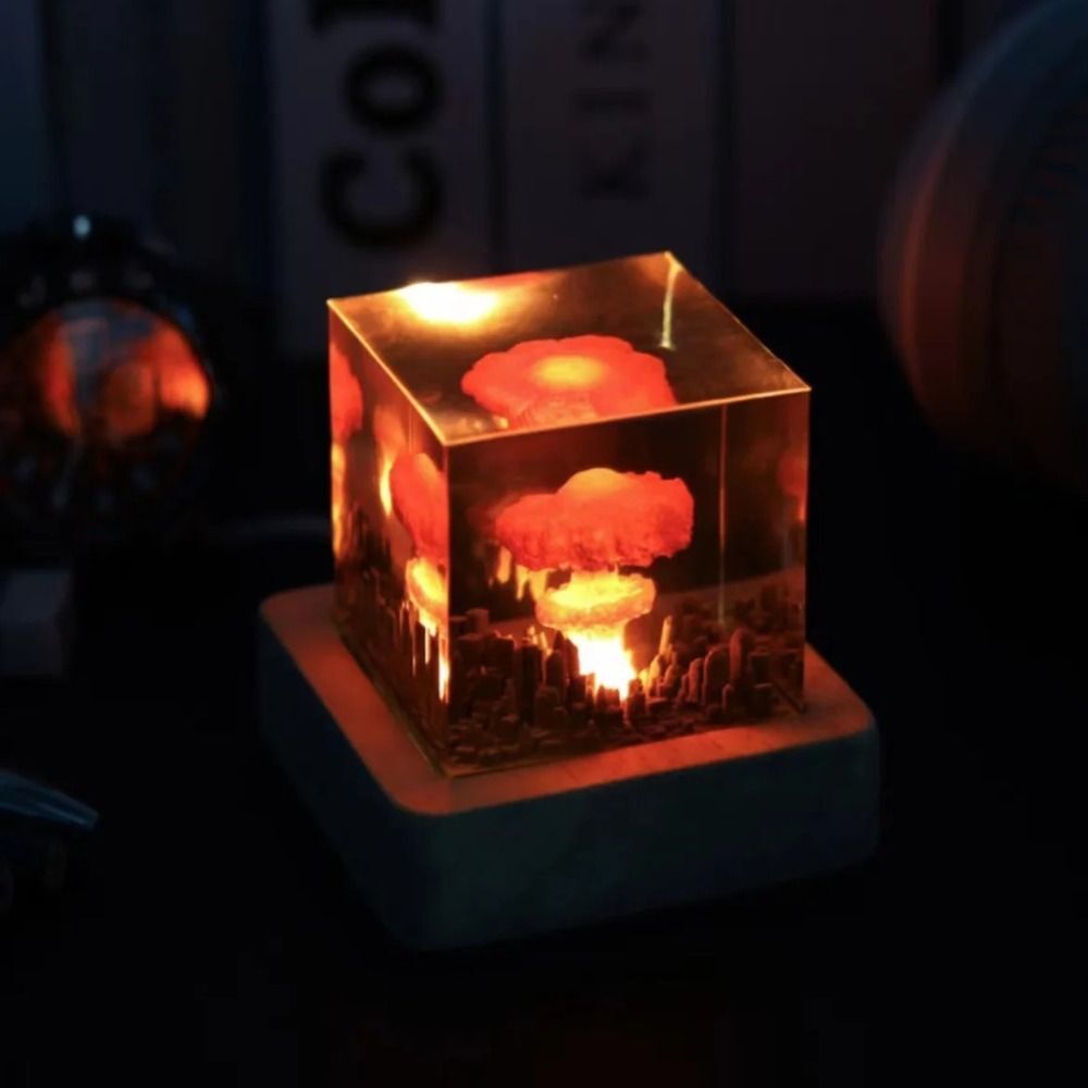Nuclear Explosion Bomb Mushroom Cloud Lamp USB 3D Night Lights Rechargeable
