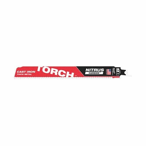 Milwaukee The Torch 9 in. Nitrus Carbide Cast Iron Reciprocating Saw Blade