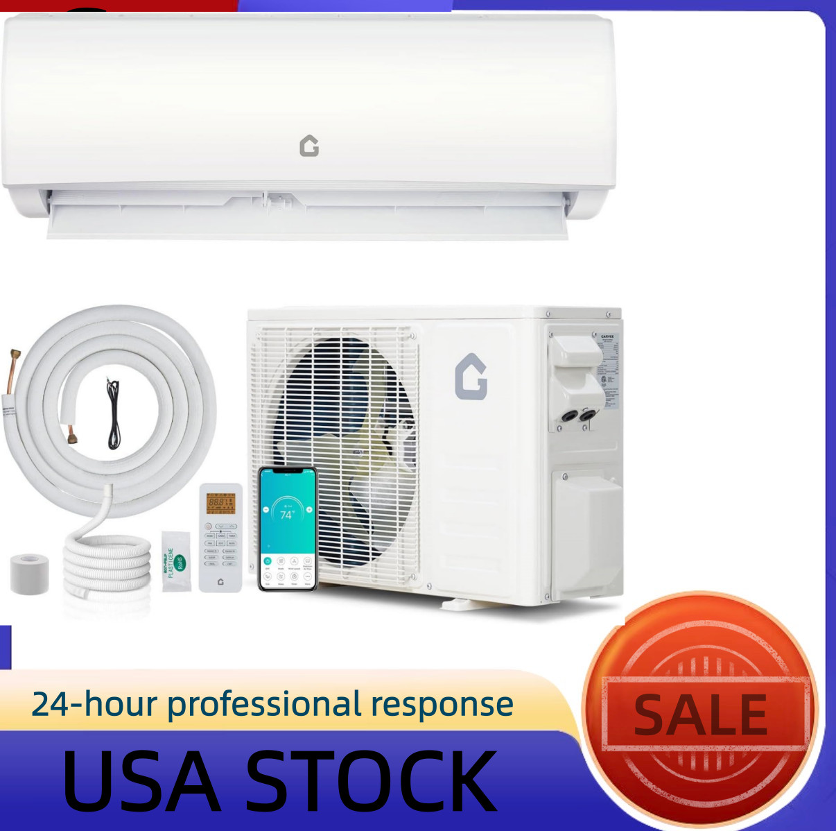 12,000 BTU Mini Split Air Conditioner & Heater, 21 SEER2, R454B Inverter Ductles