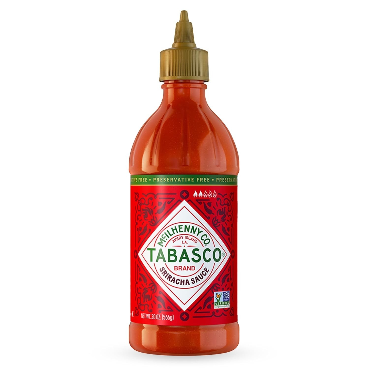 TABASCO Brand Sriracha Sauce, Medium Hot Sauce, Easy-to-Squeeze Bottle, 20 Oz