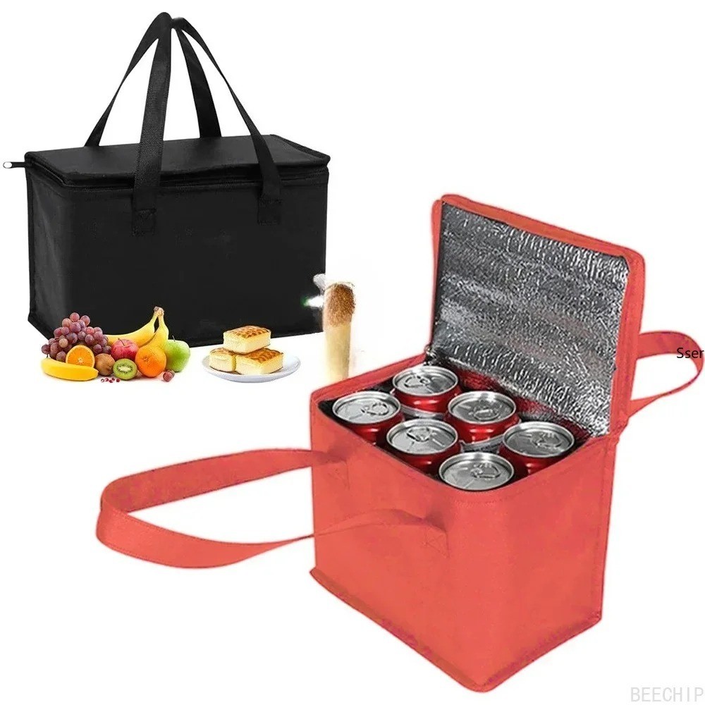 Large Medium Insulated Lunch Bag Thermal Cooler Food Picnic Carrier for Work