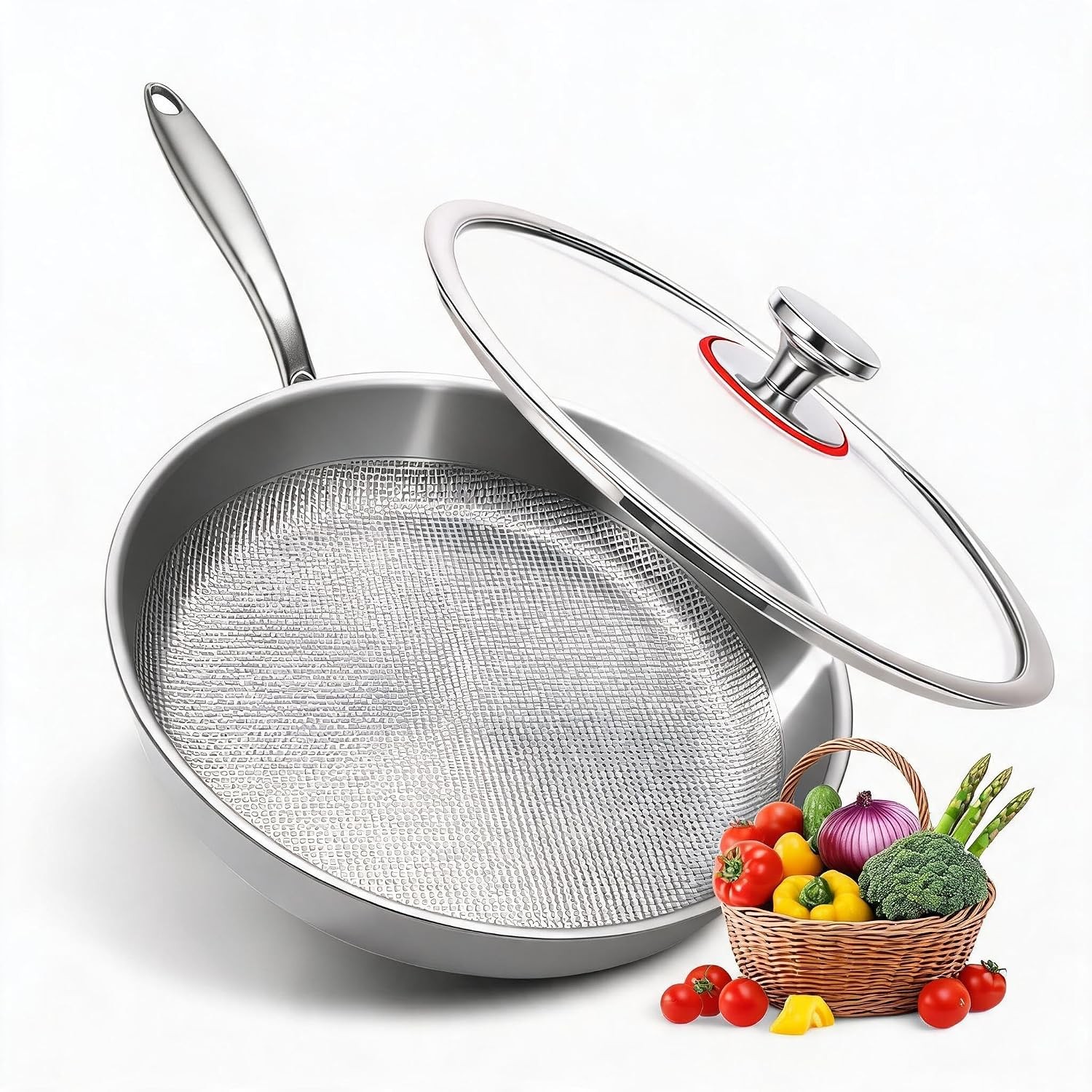 9.4″ Titanium Frying Pan Non Toxic PFAS Free Healthy Cooking Cookware Made in