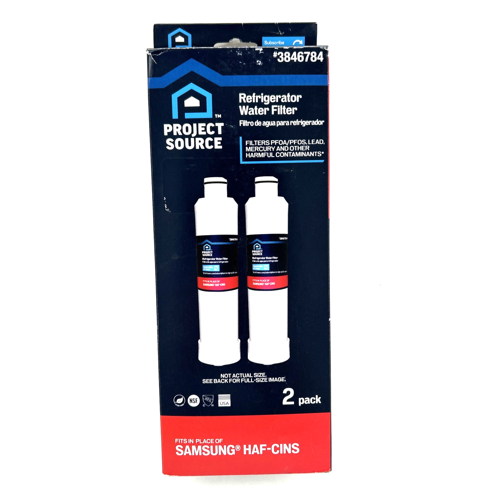 Project Source 6-Month Twist Refrigerator Water Filters S-2-2 #3846784
