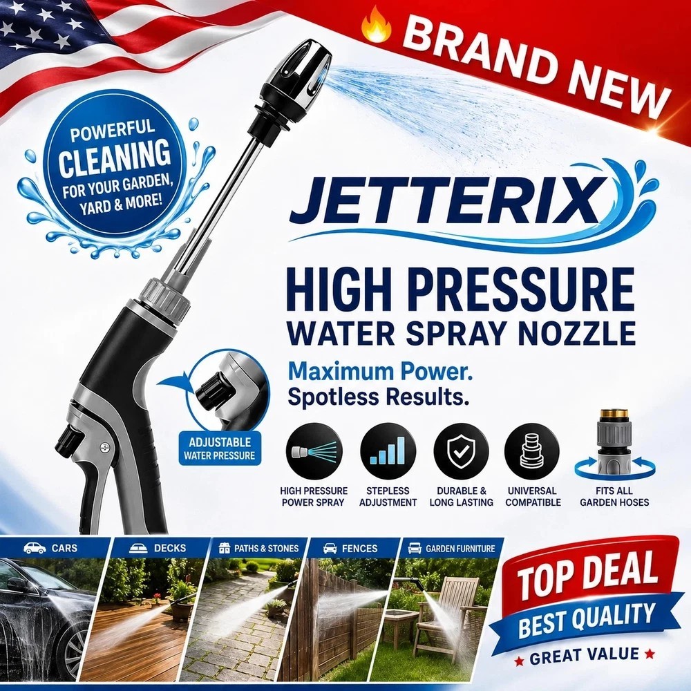 Jetterix™ Pressure Washer Pressure Gun Pressure Nozzle for Garden Hose-