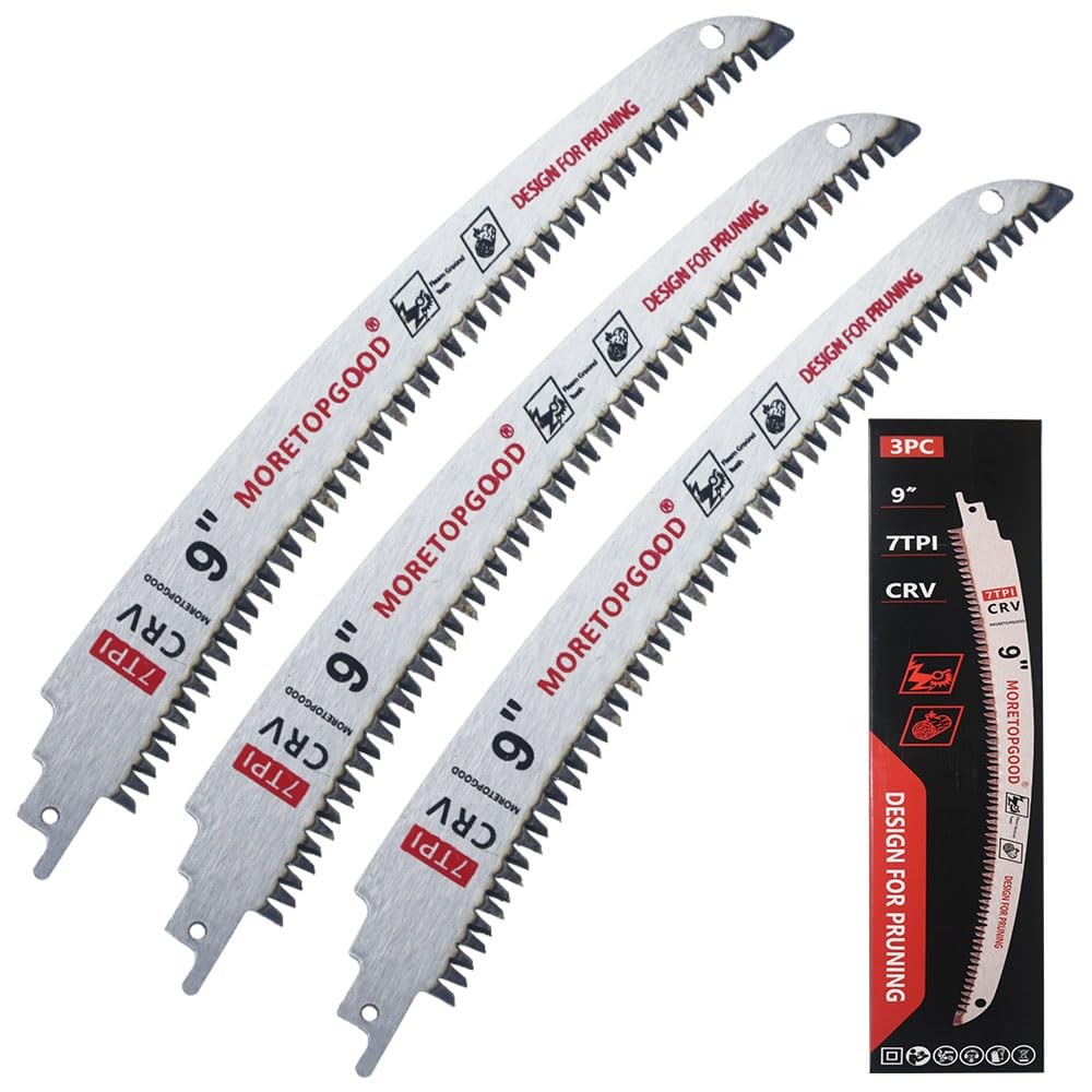 9” Arc Edge Reciprocating Saw Blade 7TPI Japanese Teeth Curved Wood Pruning