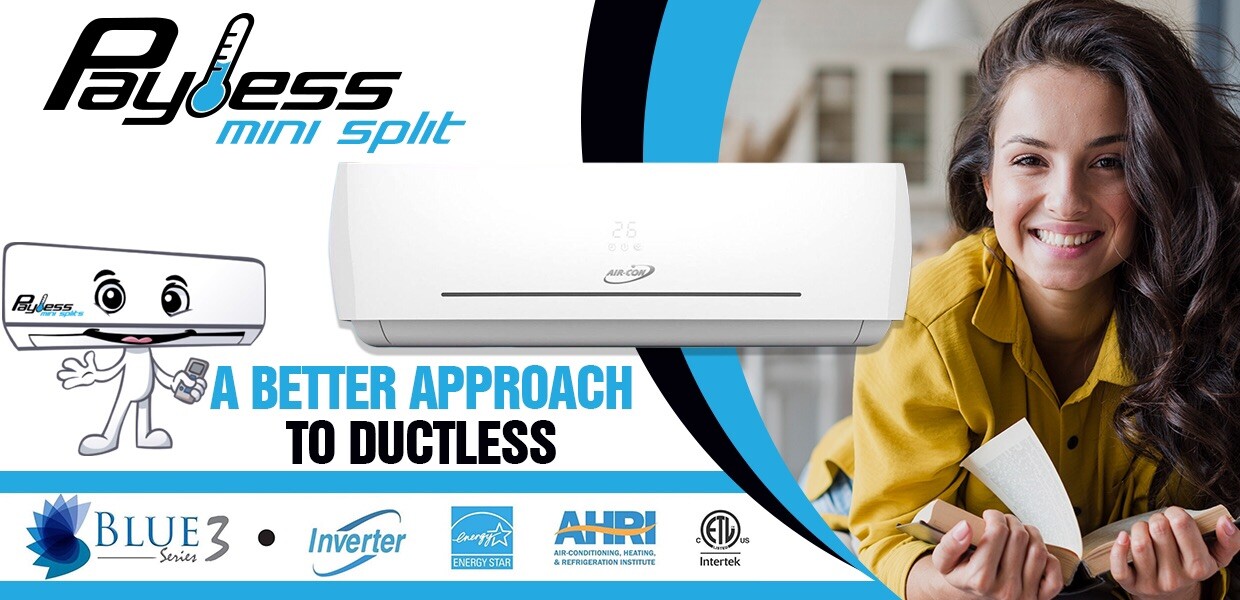12,000 BTU Ductless Mini Split Air Conditioner Heat Pump 115V 1 Ton AirCon AC