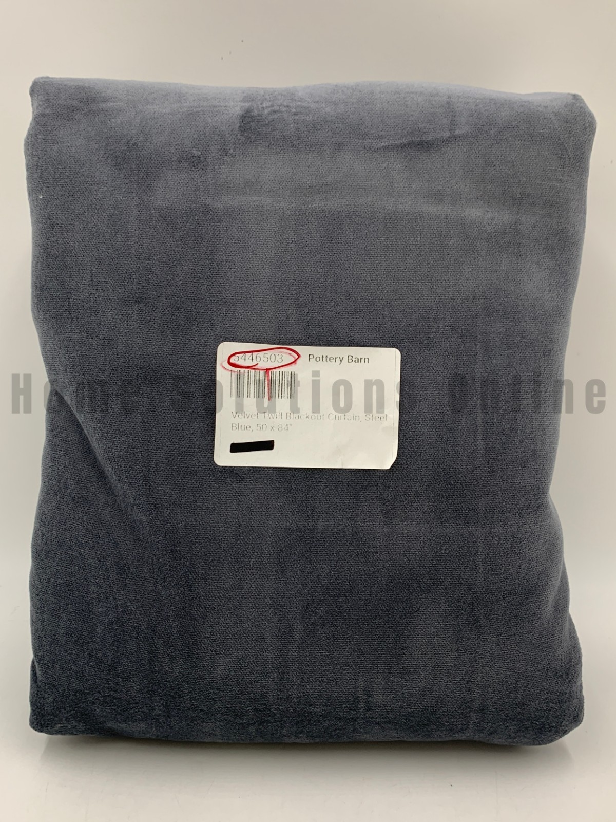 Pottery Barn Velvet Twill Blackout Curtain Steel Blue 50″ x 94″ #Q12B