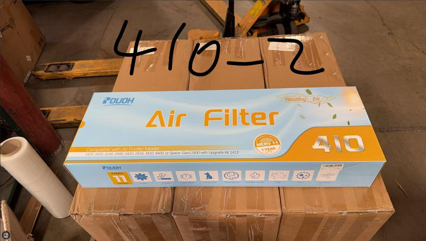 1-4 Pack 410 Replacement Air Filter MERV 11 16x25x4 Whole House HVAC AirPurifier