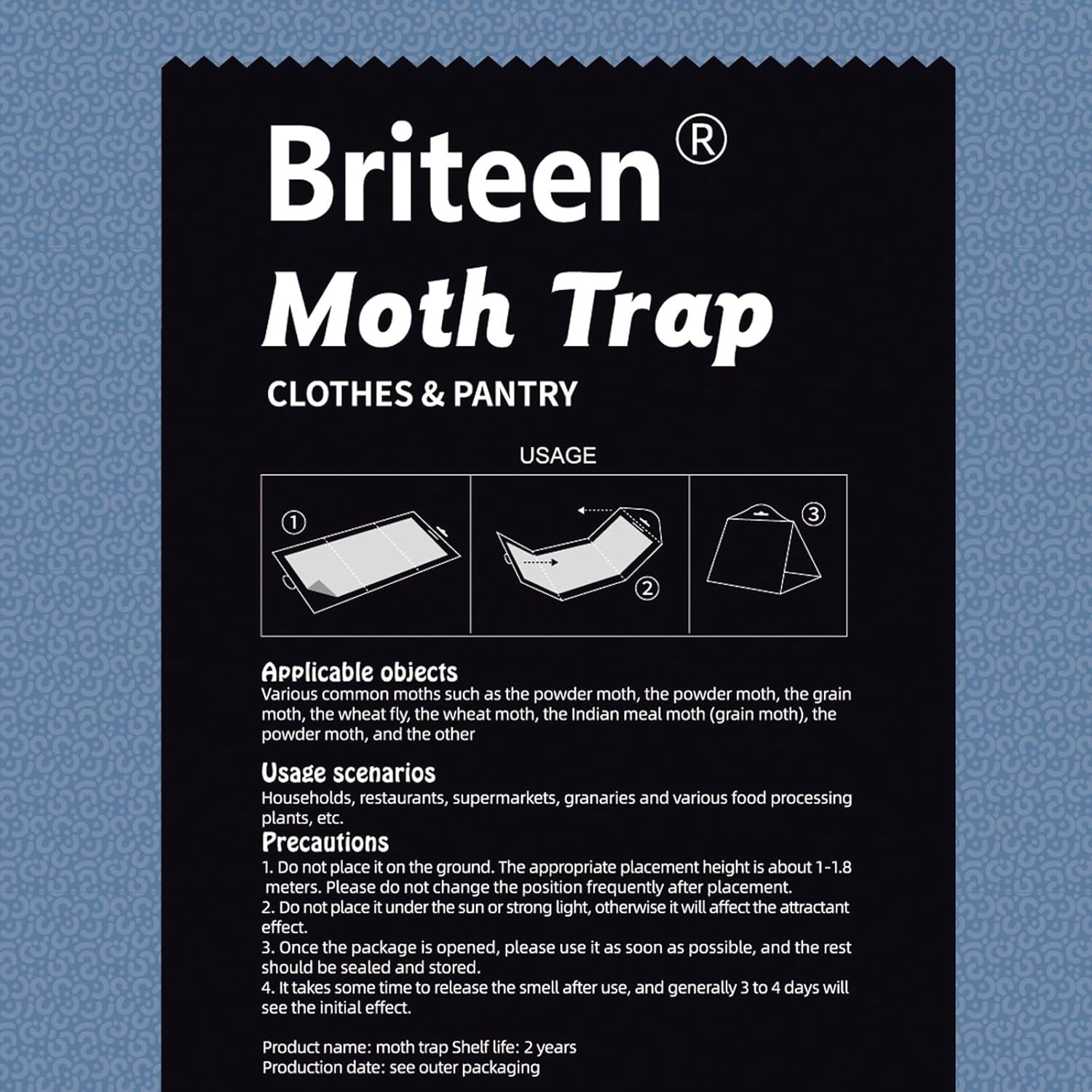 10 Pack Pantry Moth Traps Safe and Effective for Food and Clothing- Glue Traps