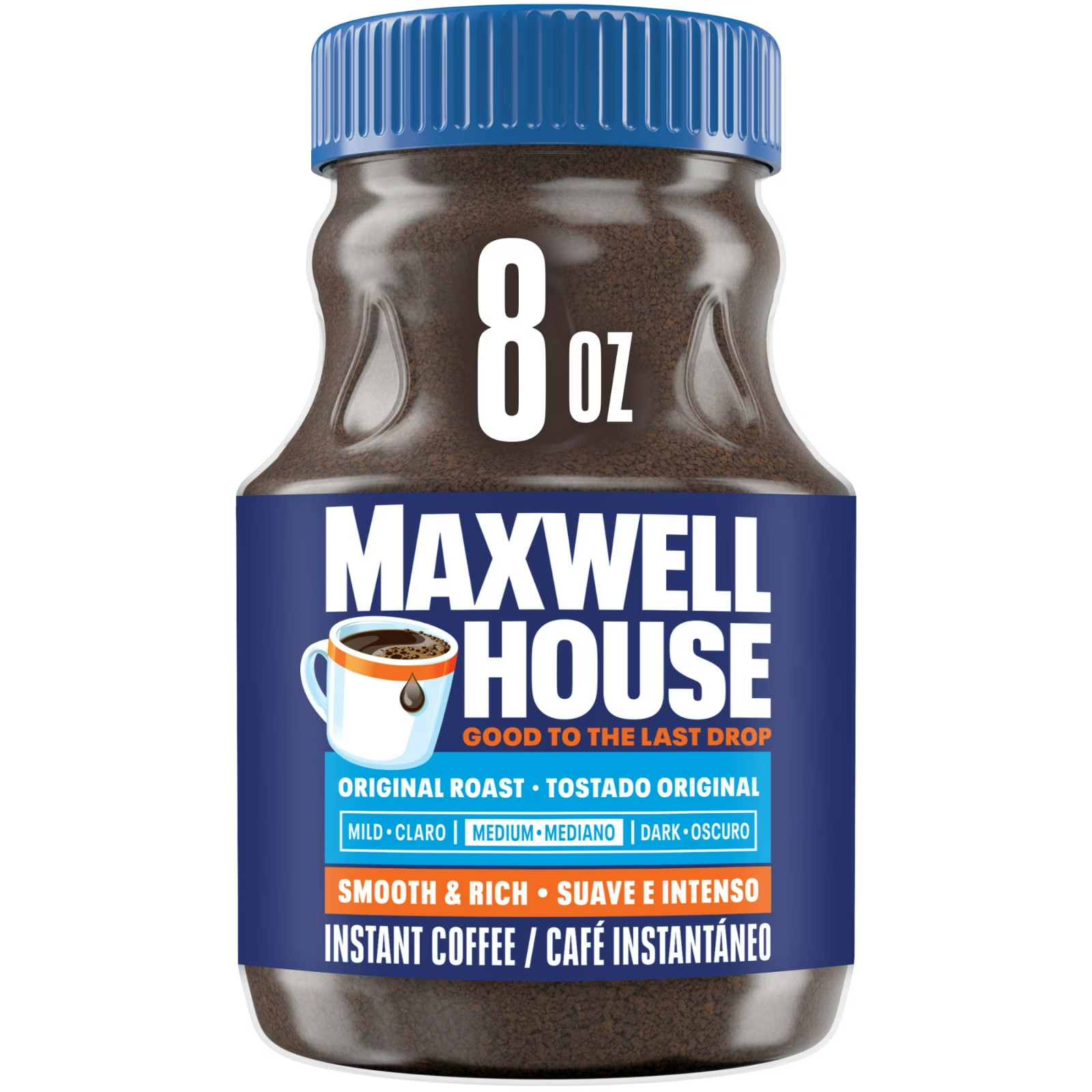 Maxwell House Original Roast Instant Coffee, 8 oz (JAR)