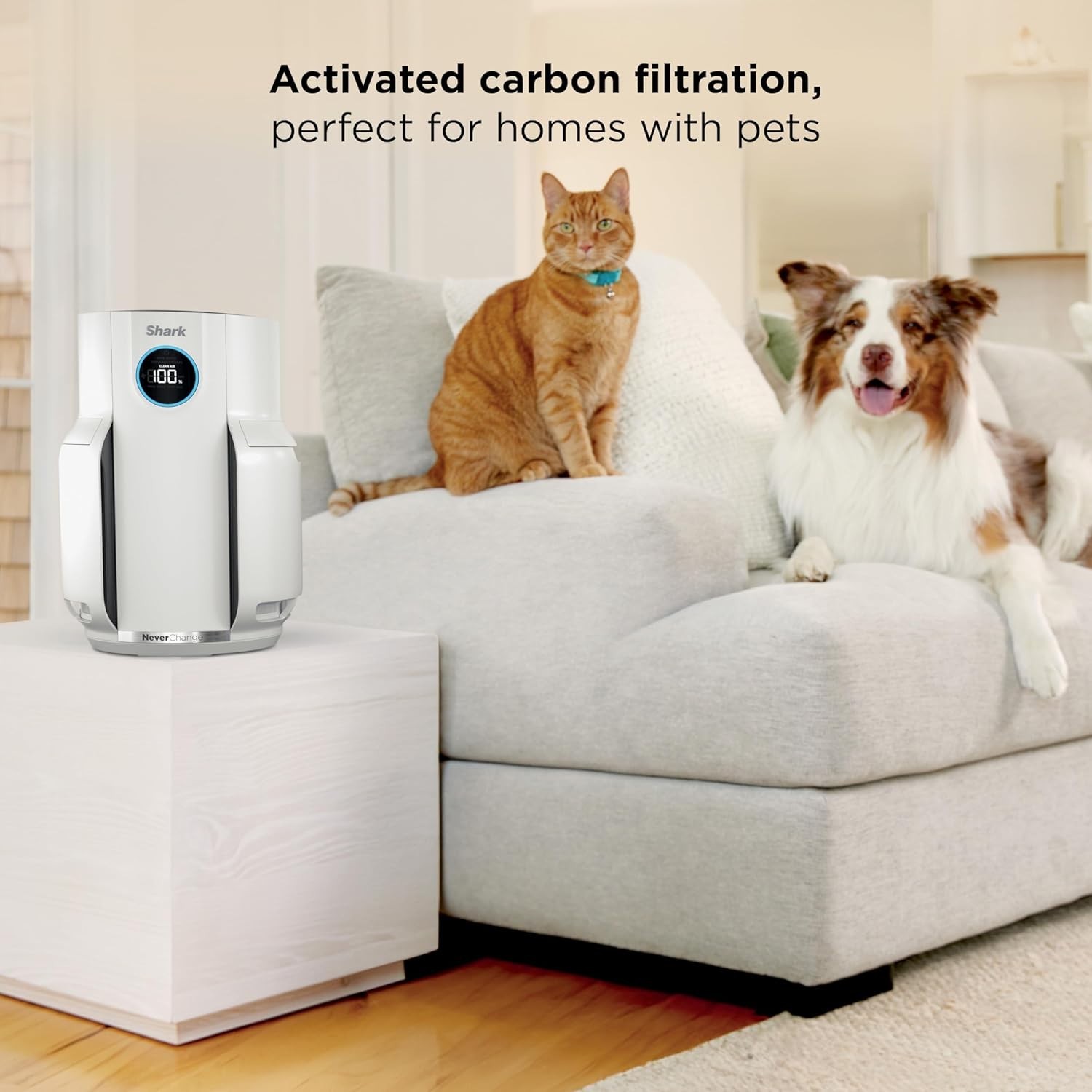 OPEN BOX Shark Air Purifier (HP153 )for Home, NeverChange, for Large Room,