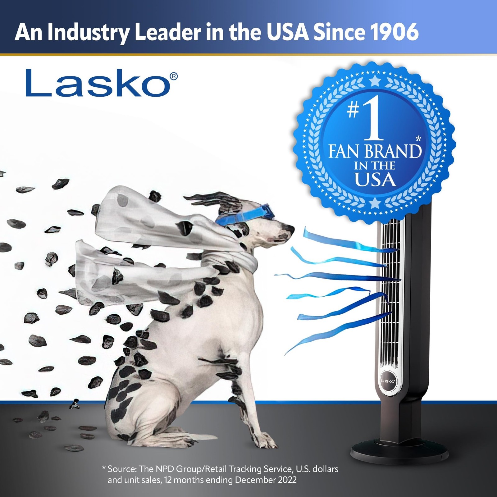 Lasko YF202 Oscillating 42″ Tower Fan