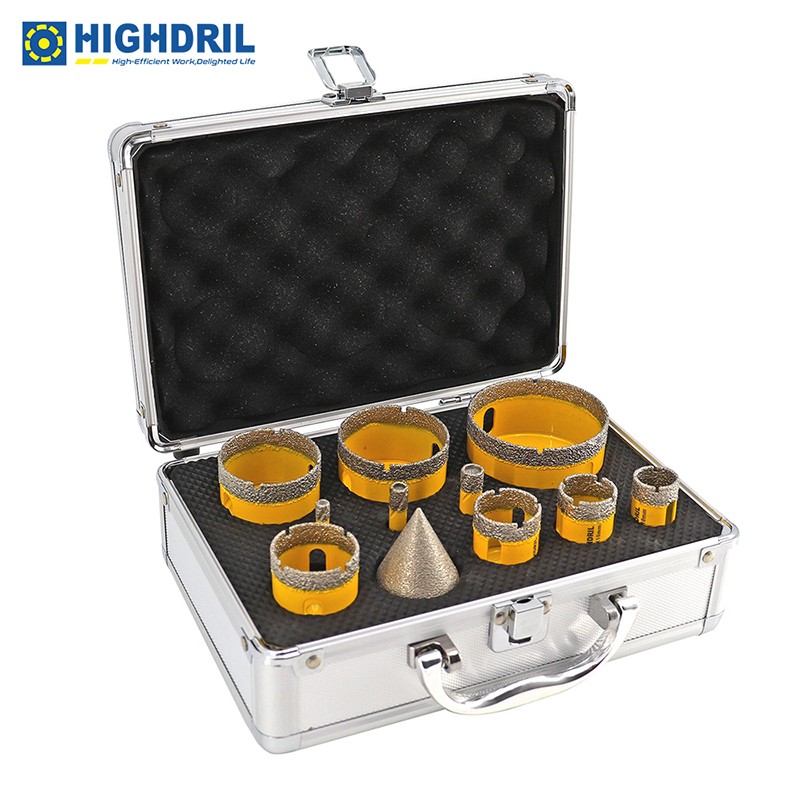 Diamond Drilling Bit 11pcs/box Hole Saw Triangle Shank for Marble Ceramic Tile