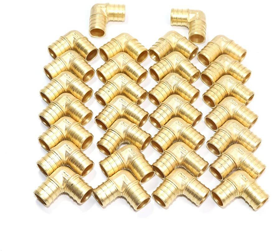 30 Pack 1/2 inch 90 Degree Elbow PEX Fittings Lead Free 1/2″x1/2″