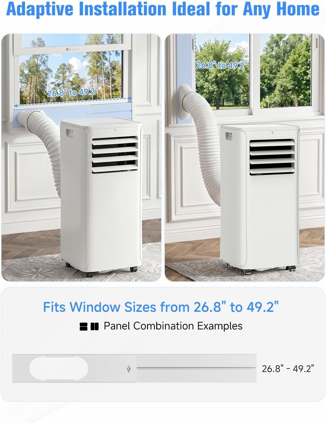 12000 BTU Portable Air Conditioner 3-in-1 AC Unit Dehumidifier & Fan Mode Quiet