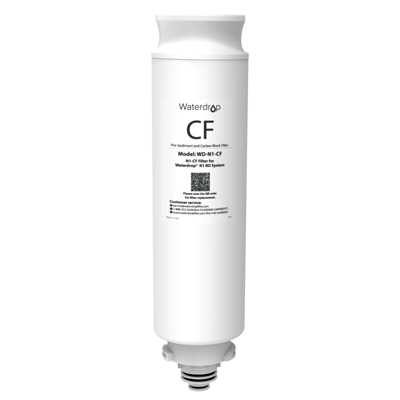 Waterdrop WD-N1-CF Filter, Replacement for WD-N1-W, 6-month Lifetime