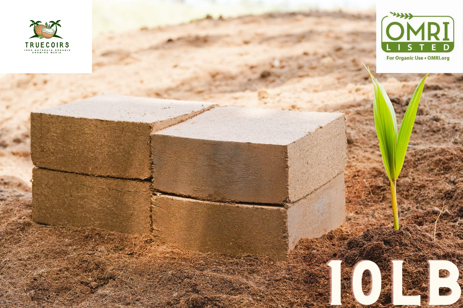 10LB/1.4LB CocoCoir Brick Coconut Fiber Potting Soil Plant Organic Growing Media