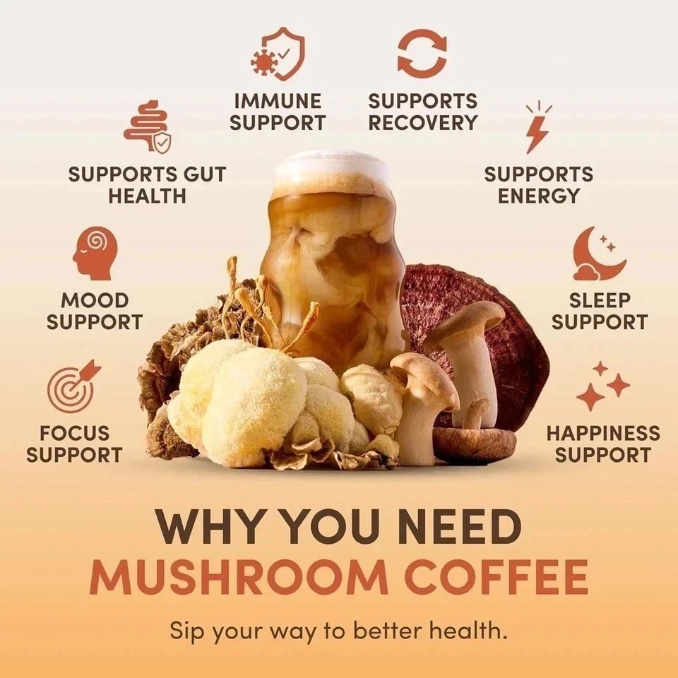 NEW 2PC+ Organic Ryze Mushroom Coffee, 30 Servings/Bag, Instant, Free Shipping
