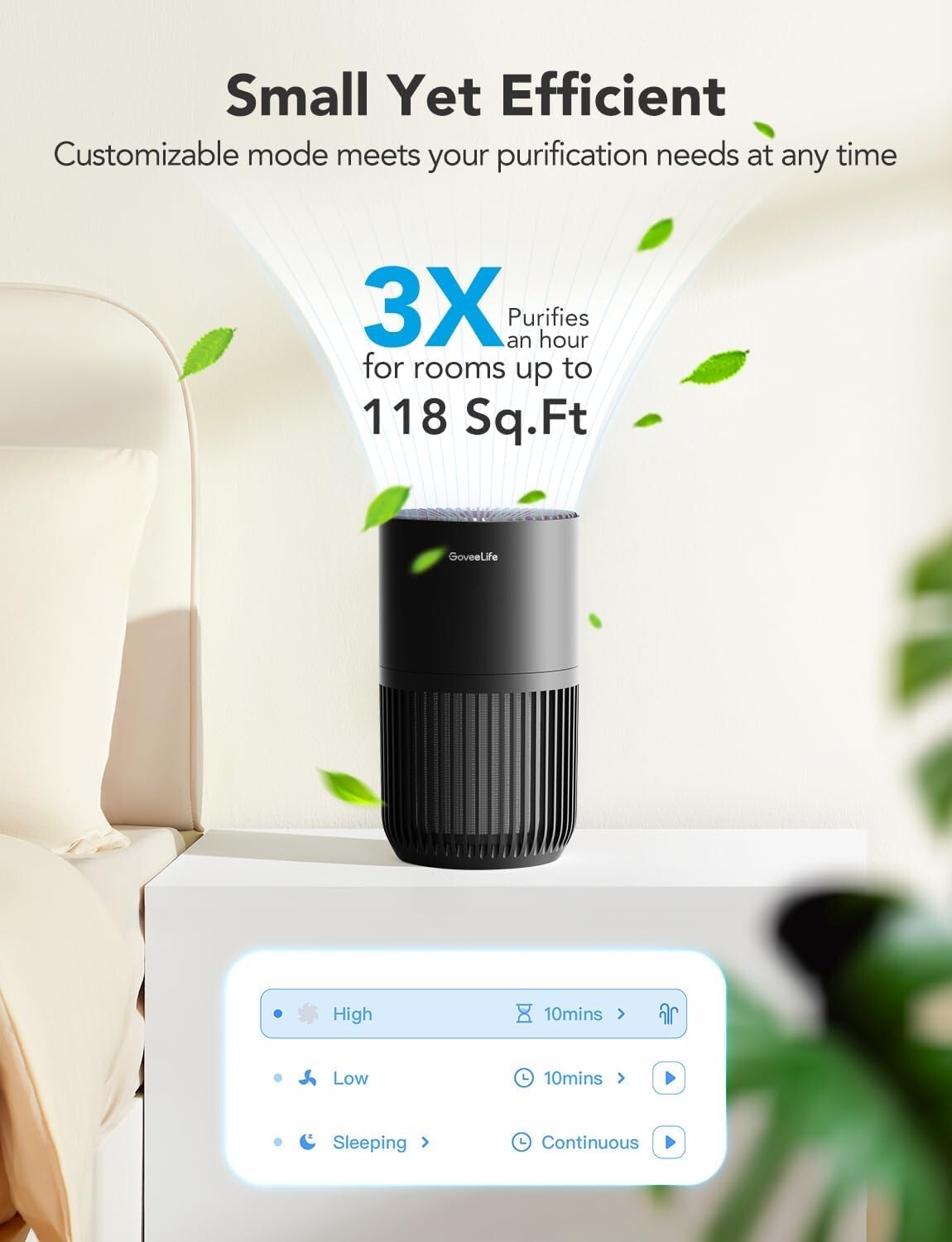 Whisper-Quiet Mini Air Purifier with Energy Star Certification & Smart Features