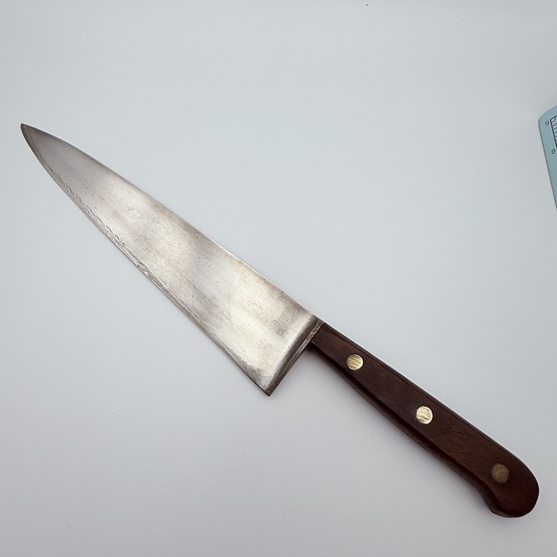 Antique LANDERS FRARY & CLARK Blue Diamond Hand-forged Carbon Steel Chef Knife
