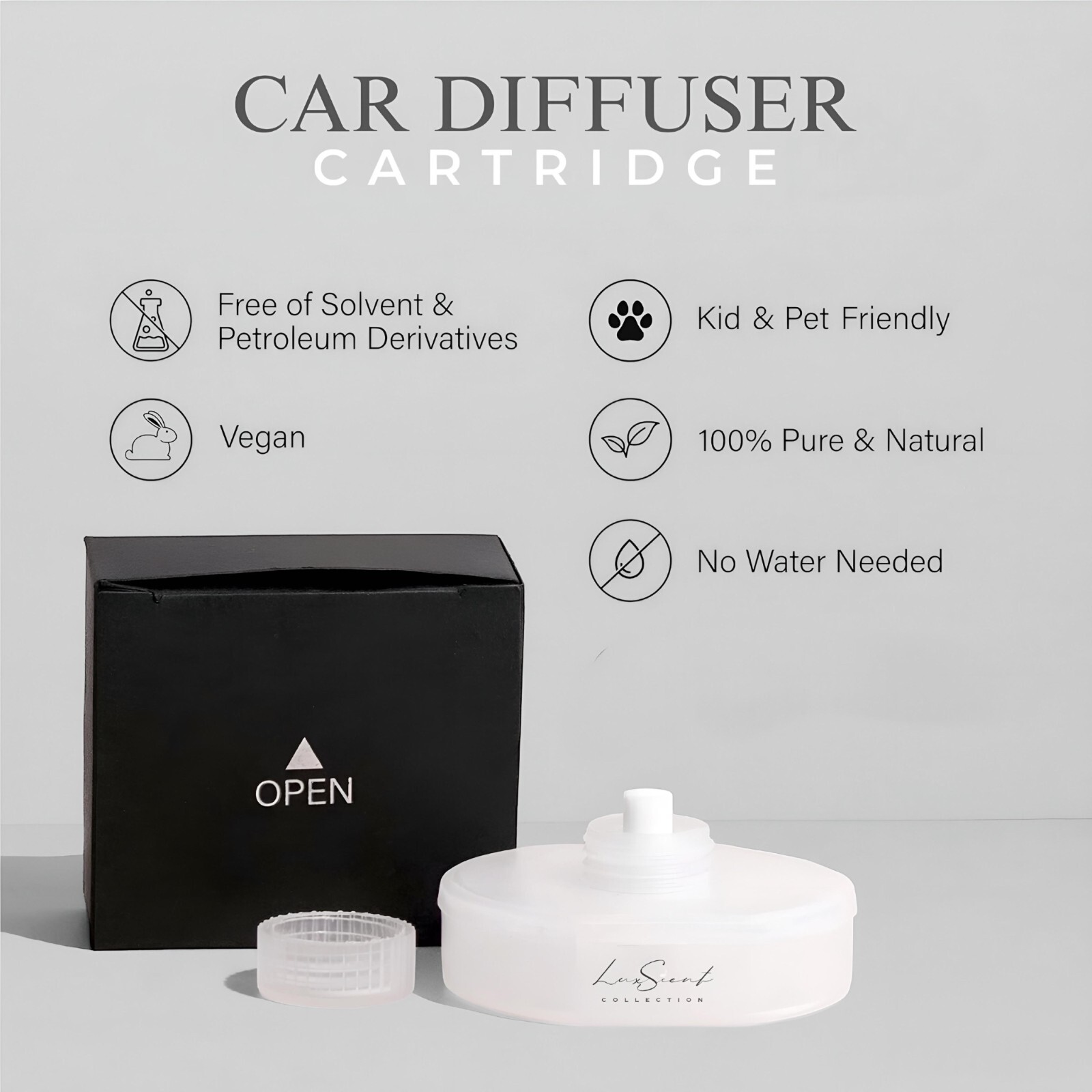 Aroma360 Smart Car Diffuser 20mL SCENT OIL CARTRIDGE / Ultrasonic Nanotechnology