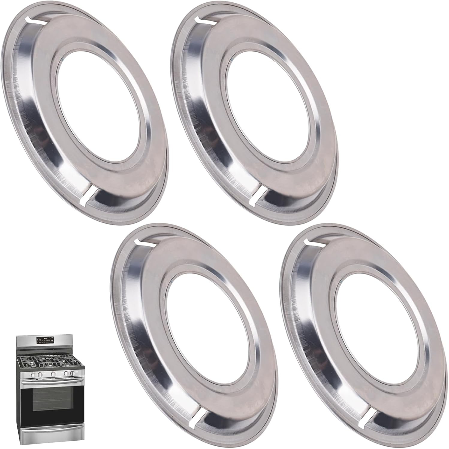 (Pack of 4) 5303131115, 540T014P01, RGP300 Round Range Stove Gas Pan W