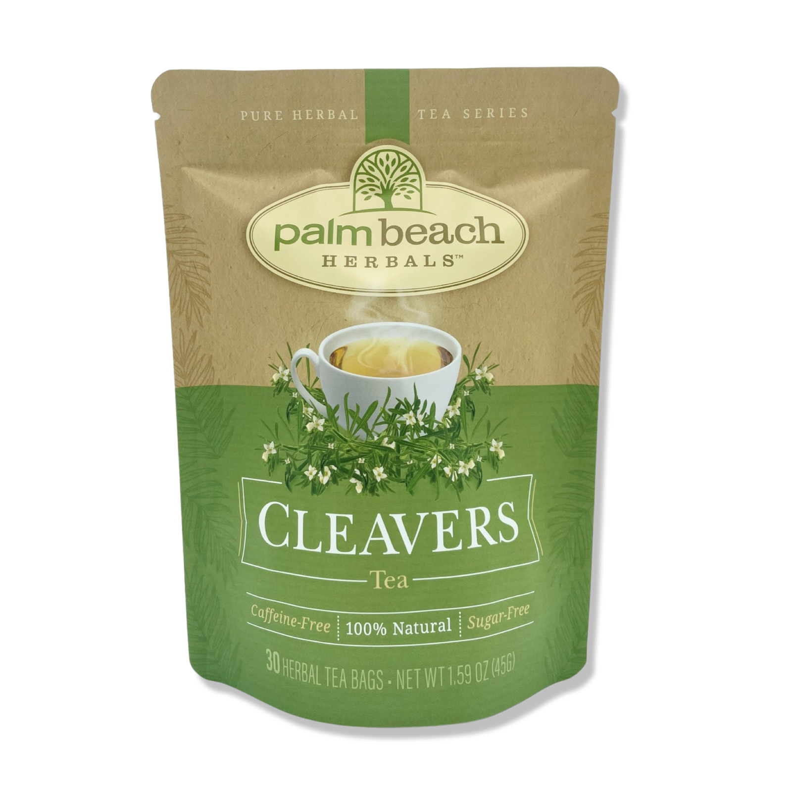 Cleavers Tea by Palm Beach Herbals | 30ct, Caffeine-Free