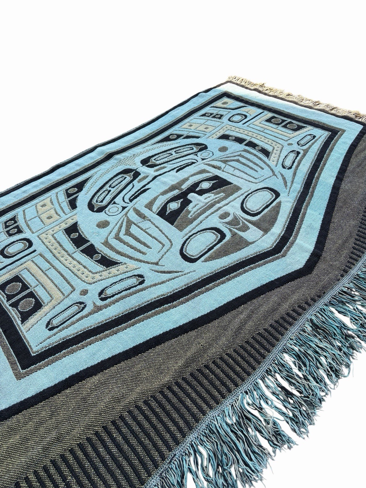 Chilkat Pattern Woven Fringe Throw Blanket – Northwest Coast Native Inspired Art