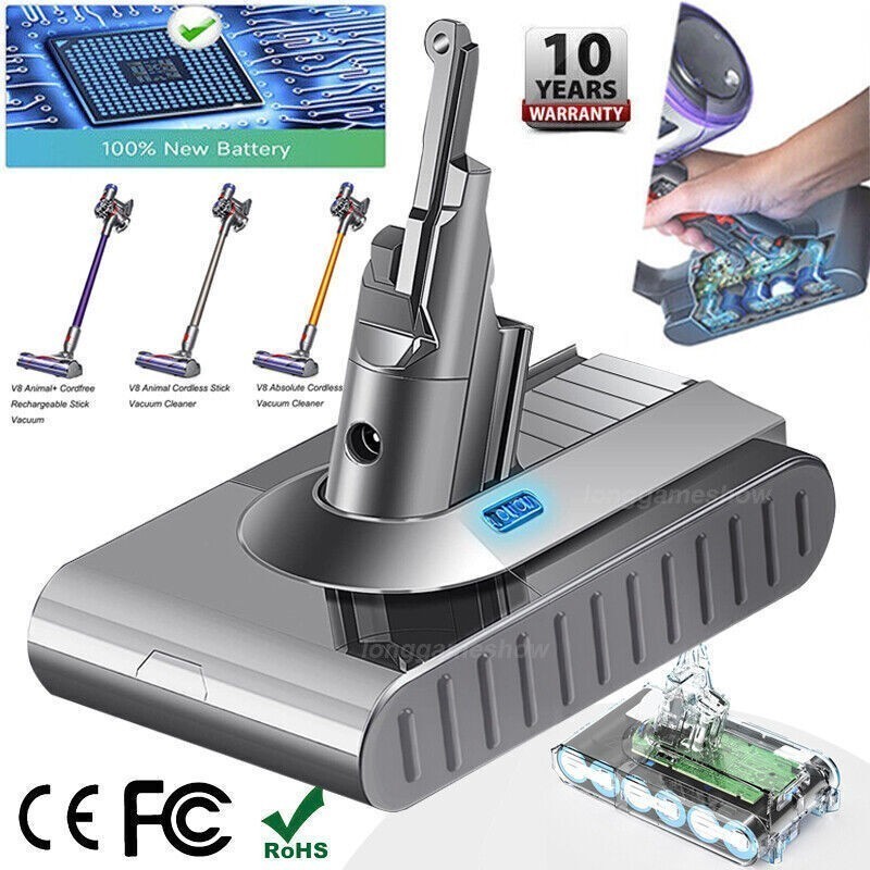 NEW 21.6V Li-ion Battery For Dyson V8 Absolute SV10 Animal Fluffy Vacuum Cleaner