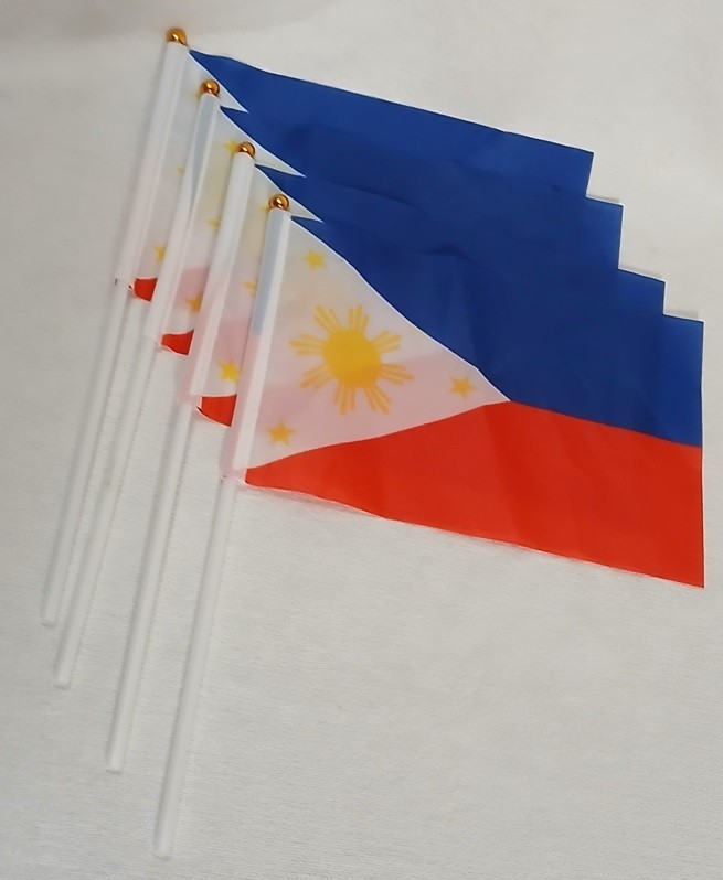 Small Philippines Flags on Stick 5.5″X8″ Mini Handheld Flags 4 Pcs Craft Display