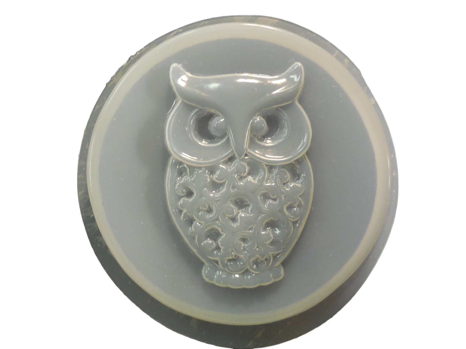 Round Owl Garden Stepping Stone Plaster Concrete Mold 1334 Moldcreations