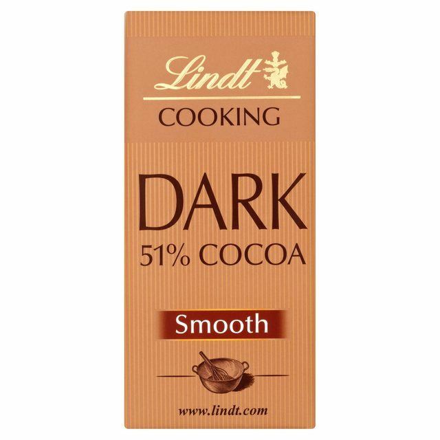 Lindt 51% Dark Cooking Chocolate Bar – 180g (0.4lbs)