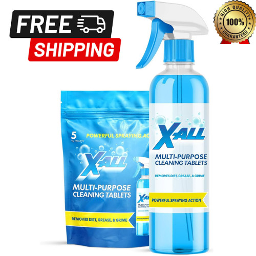 X-ALL Multi-Purpose Cleaner – Spray Bottle and 5x Cleaning Tablets – Cleaner for