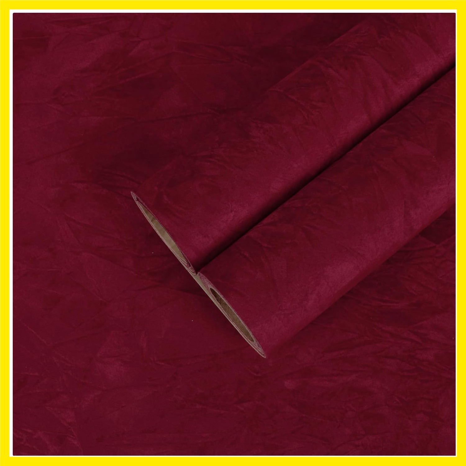 12”x100” Dark Red Self Adhesive Velvet Flocking Liner Sheet Soft Velvet Flo…