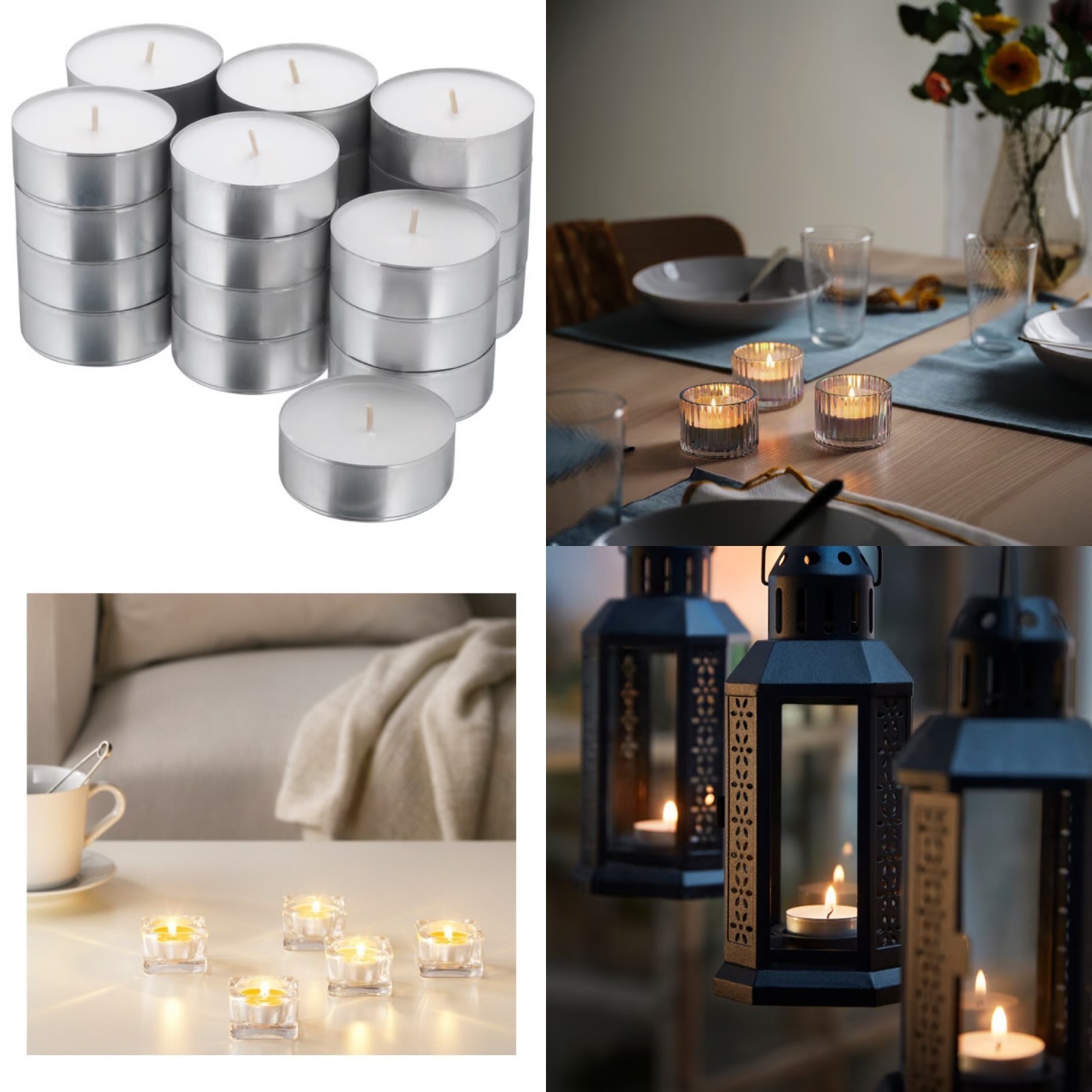 30 x IKEA candle scented or unscented tealight candles – 4/3.5 hrs. NEW