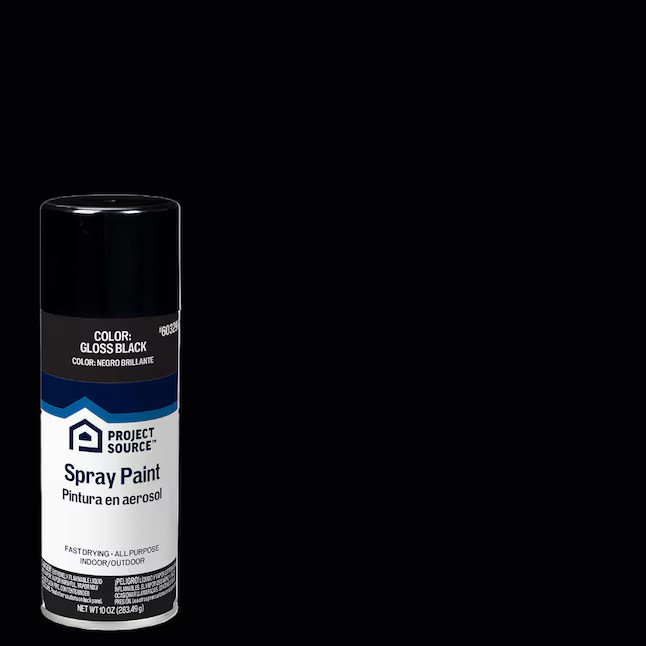 Project Source Gloss Black Oil-based Spray paint ( NET WT. 10-oz )