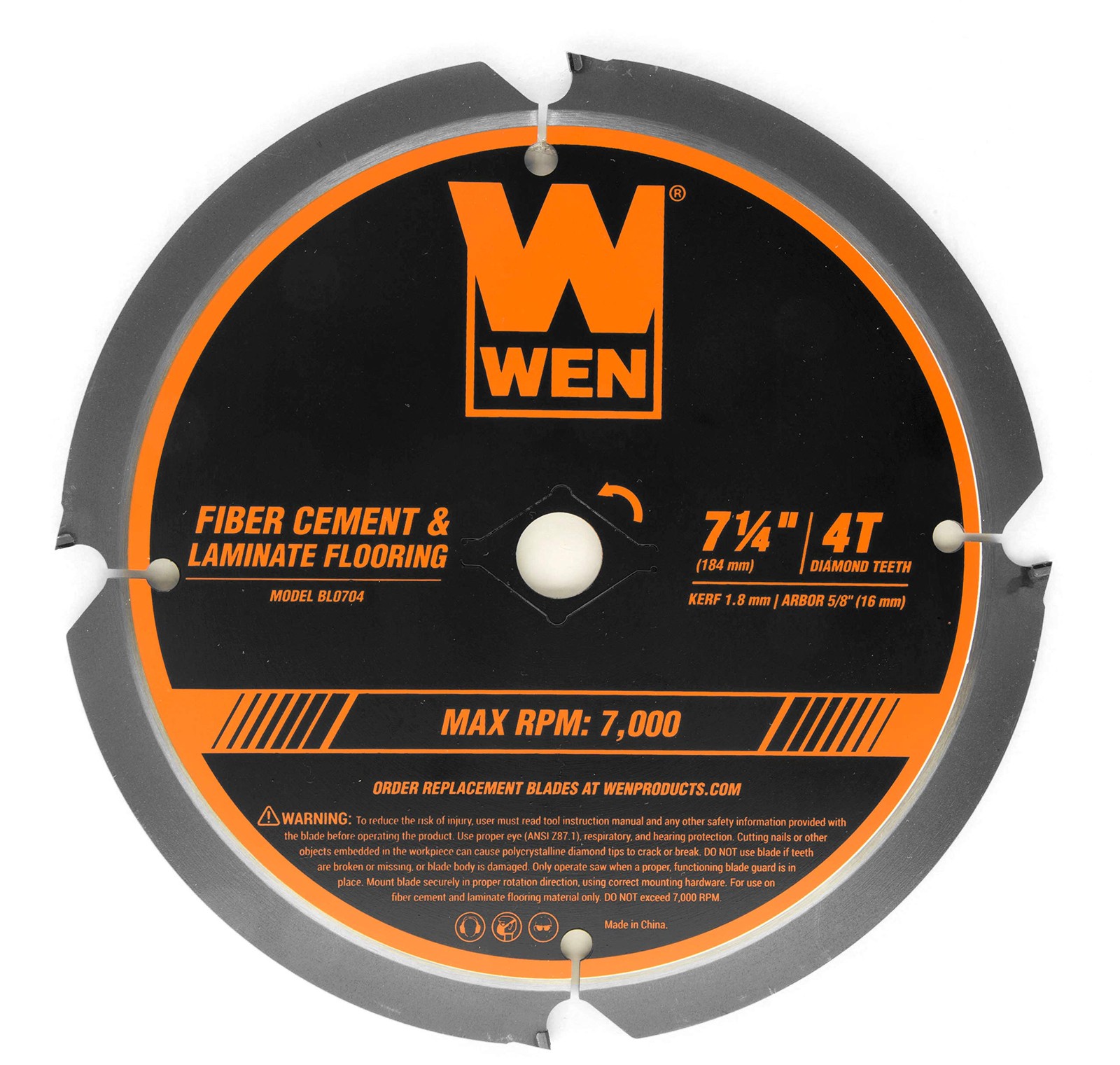 WEN BL0704 7-1/4-Inch 4-Tooth Diamond-Tipped (PCD) Professional Circular Saw