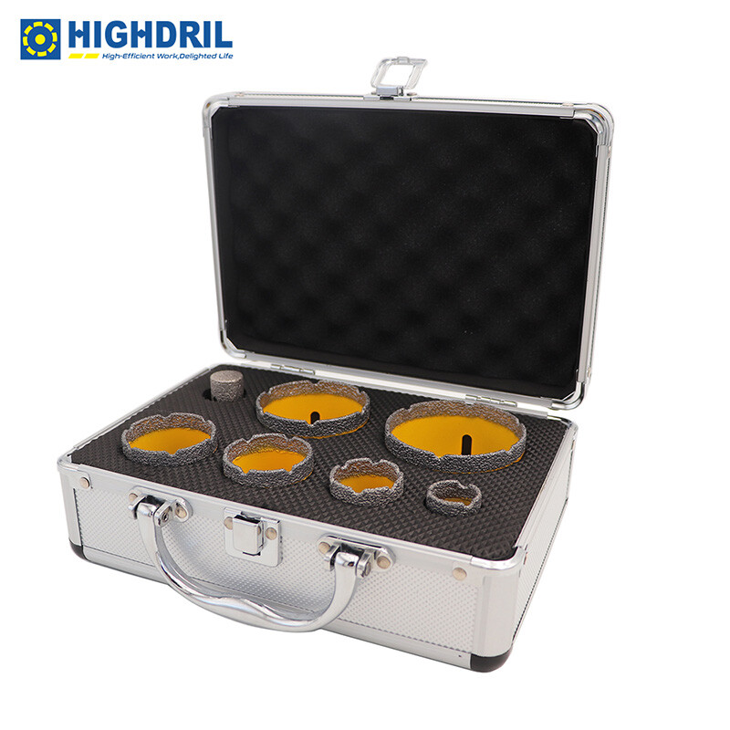 7pcs Diamond Drilling Core Bits Set Cut Ceramic Tile Marble Hole Saw Cutter Tool