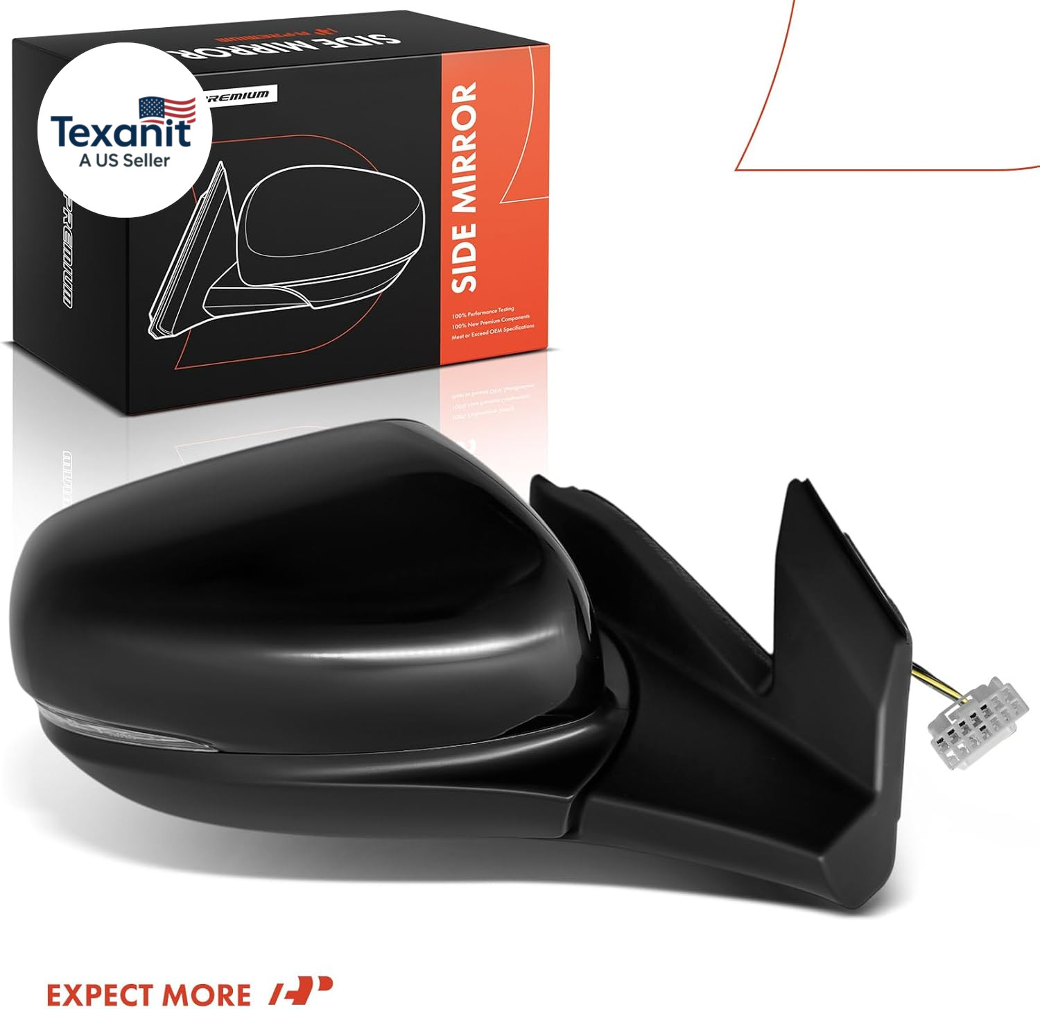 Passenger Side Power Door Mirror – Compatible with Honda Pilot 2019 2020 2021 20