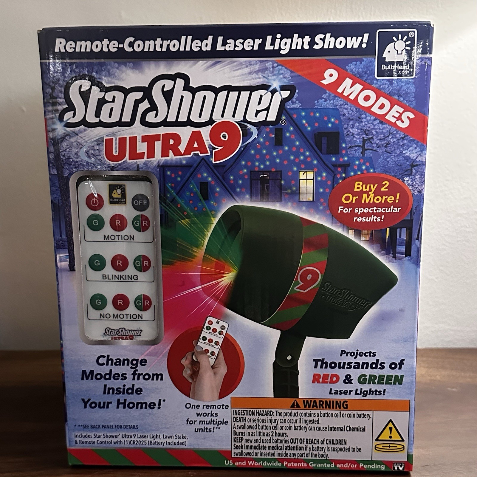 Star Shower Ultra 9 Outdoor Holiday Laser Light Show AS SEEN ON TV 9 Modes NEW