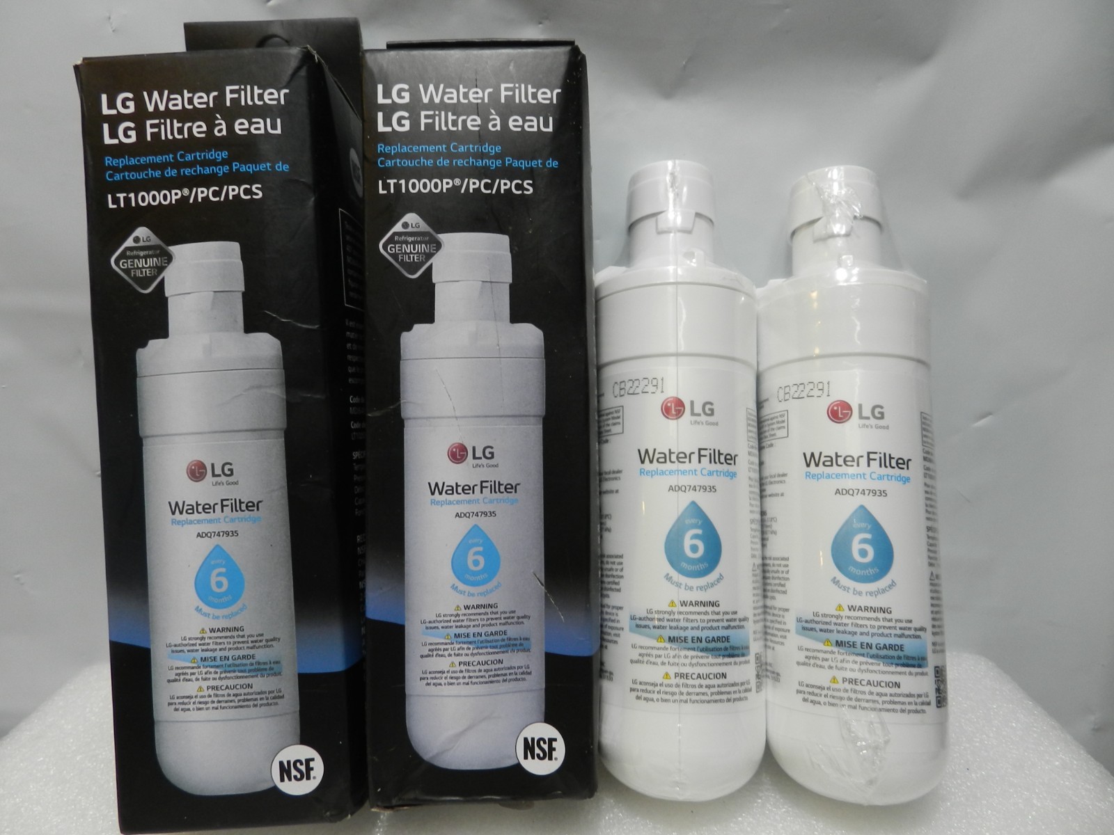 4 New Refresh Refrigerator Ice Water Filter For LG LT1000P ADQ747935 (M53K)