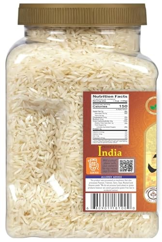 Rani Platinum White Basmati Rice, Extra Long Grain, Aged 48oz (3lbs)